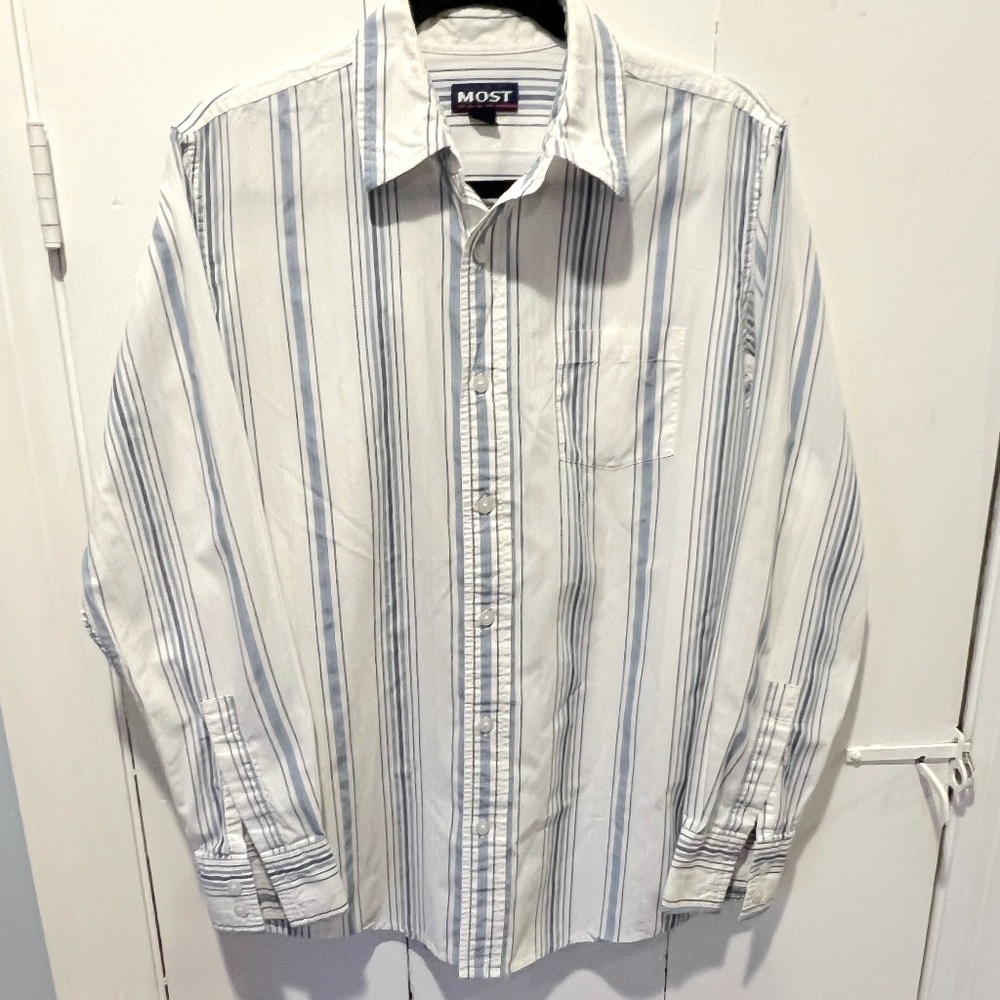 Most Men’s Long-Sleeve Striped Shirt, size S
